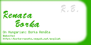 renata borka business card