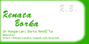 renata borka business card